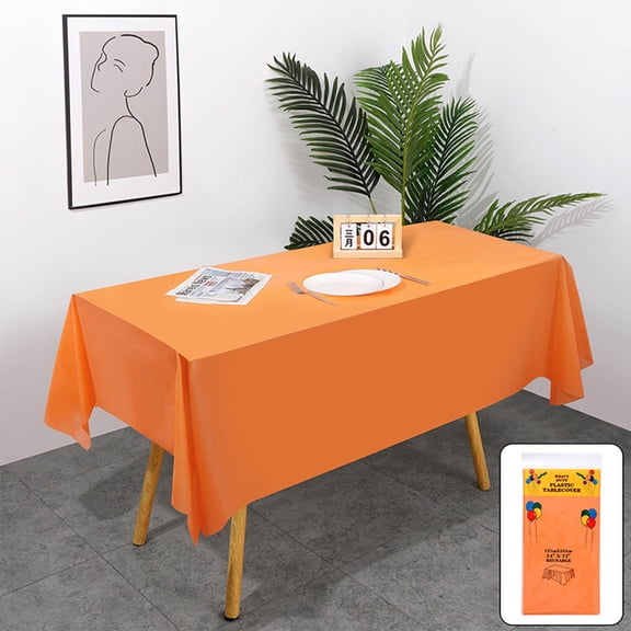 HHBEAUTY Rectangle Vinyl Tablecloth, Waterproof Spillproof Plastic Backed Table Cloth, Wipe Clean Table Cover for Dining, Buffet Parties and Camping (54" x 72")