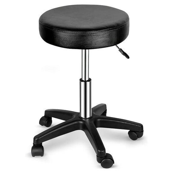 HHBEAUTY Rolling Stools with Wheels PU Leather Adjustable Height Swivel Stools Chair for Salon Bar Tattoo Home Office Massage Medical Spa 350lb Weight Capacity