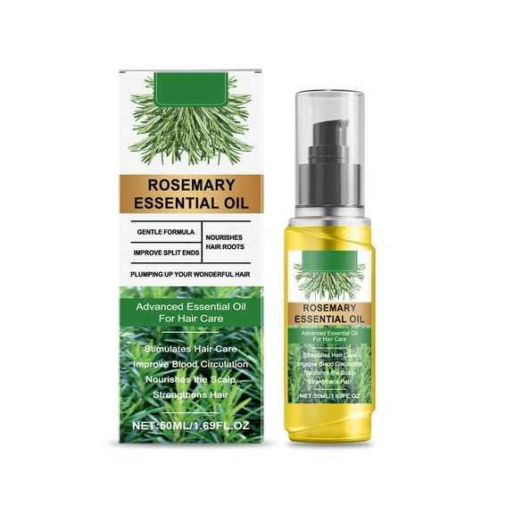 HHBEAUTY Rosemary Oil for Hair & Skin Care - Pure Rosemary Essential Oil for Eyebrow and Eyelash, Nourishes The Scalp, Stimulates Hair for Men Women