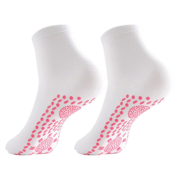 HHBEAUTY Self-Heating Shaping Socks,Heated Socks Winter Thermal Foot Warmer Socks Hyperthermia Socks Foot Massage Thermotherapeutic Sock for Men Women, White