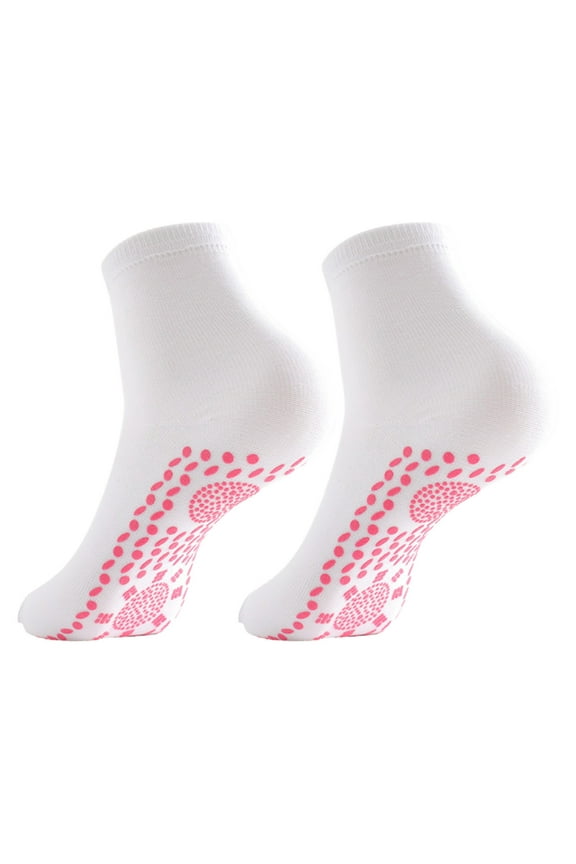 Self-Heating Shaping Socks,Heated Socks Winter Thermal Foot Warmer Socks Hyperthermia Socks Foot Massage Thermotherapeutic Sock for Men Women, White