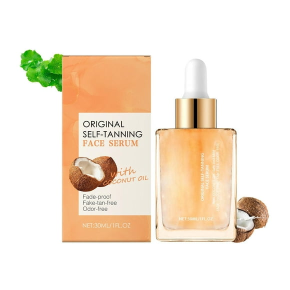 HHBEAUTY Self-Tanning Serum for a Natural with Coconut Oil, Sun Kissed Glow, Fast-Drying, Streak-Free, Long-Lasting Formula
