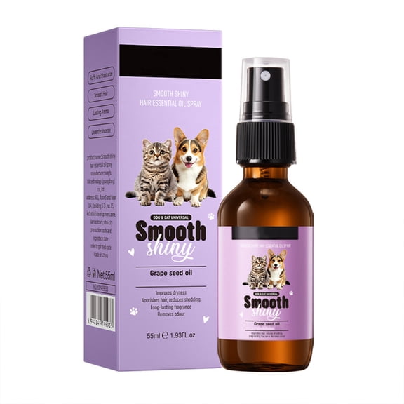 HHBEAUTY Smoothing Brushing Mist - Fur Detangler & Dematting Solution, Hypoallergenic Deodorizer, Conditioner & Itch Relief, Shining & Grooming Spray for Dogs