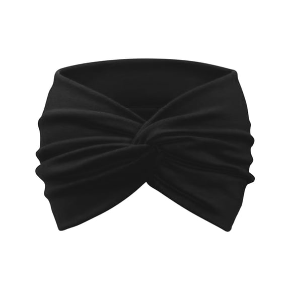 HHBEAUTY Sports Hair Bands Women's Wide-brimmed Sweat-absorbing Face Scarf Hair Accessories High-grade Hair Bands, Soft Elastic Hair Bands, Yoga Running Sports Workout Gym Head Wraps, Black