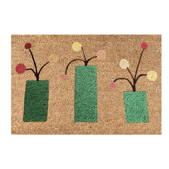 HHBEAUTY Summer Welcome Doormat Spring Summer Mats Welcome Floor Mats Polyester Door Rug Beach Flowers Sunshine Non Slip Floor Mat for Indoor Outdoor Home Decor