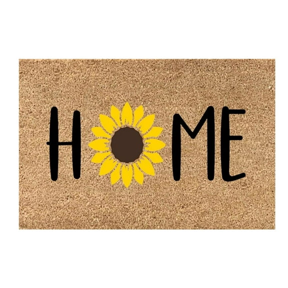 HHBEAUTY Summer Welcome Doormat Spring Summer Mats Welcome Floor Mats Polyester Door Rug Beach Flowers Sunshine Non Slip Floor Mat for Indoor Outdoor Home Decor