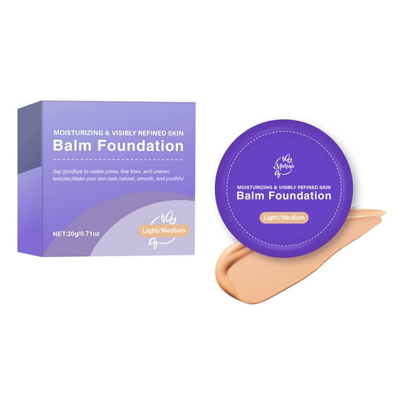 HHBEAUTY Tinted Moisture Foundation Balm, Peptide Bounce Balm Foundation, All-Day Wear Full Coverage Foundation, Hydrating, Sweatproof, Buildable Natural Finish, Vegan Korean Makeup