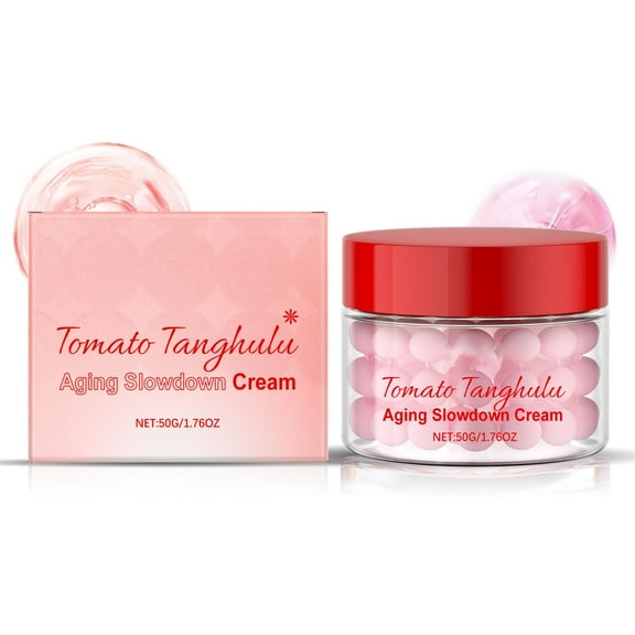 HHBEAUTY Tomato Face Moisturizer Cream Dual Texture Ampoule Capsules and Hyaluronic Acid, Korean Skincare, Skin Tightening for Youthful, Glowing Skin with Vitamin-Rich