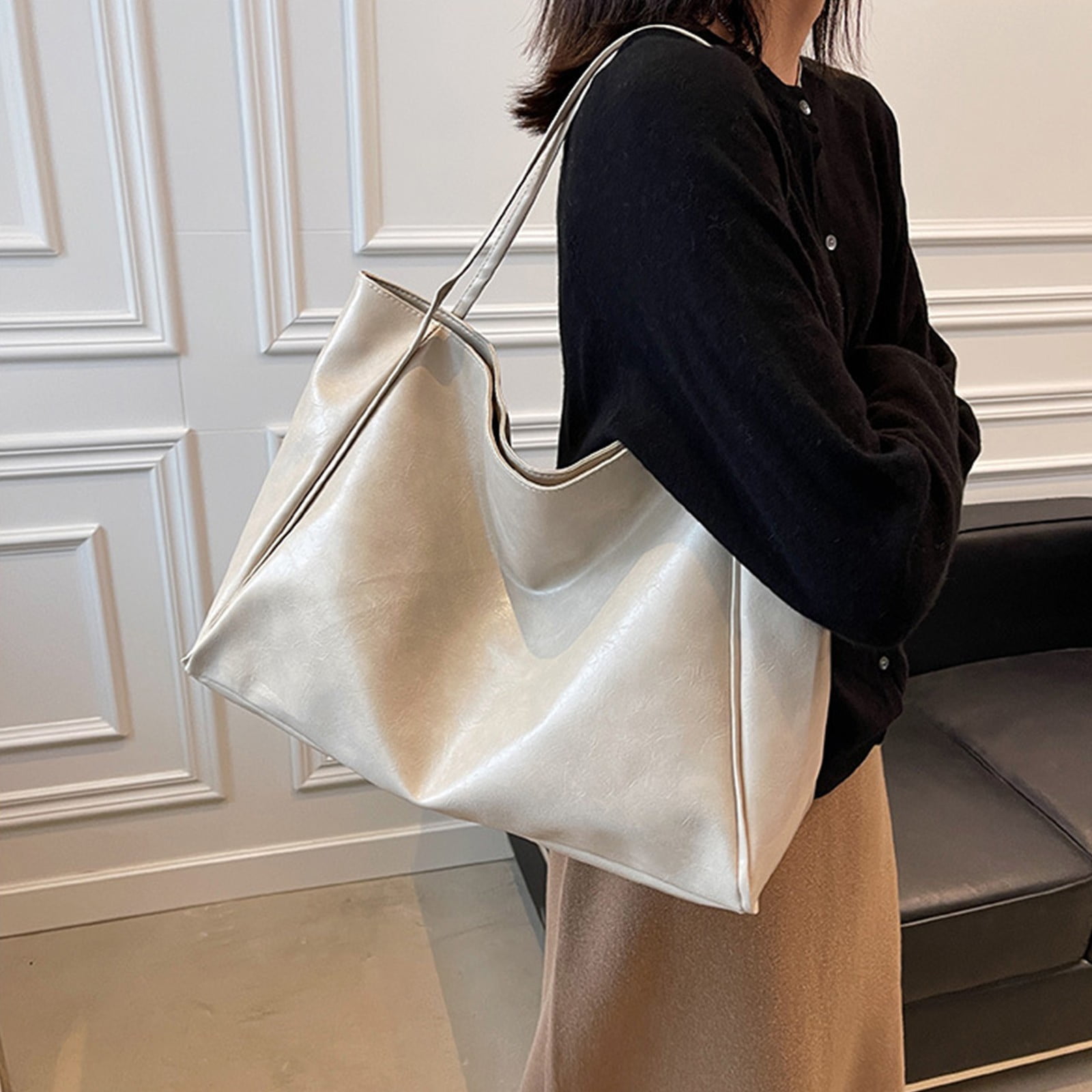 HHBEAUTY Tote Bag for Women Purses Extra Large Leather Work And