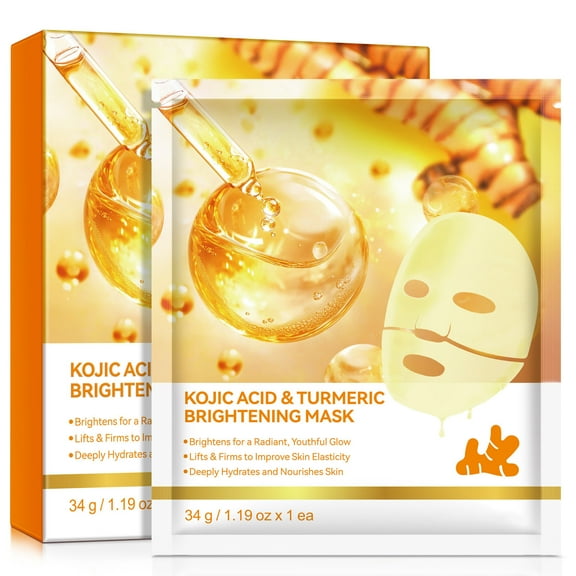 HHBEAUTY Turmeric Brightening Gold Jelly Gel Mask, Overnight Face Mask for Glass Glow Skin- Elasticity, Hydrating, Firming and Moisturizing, Korean Skincare, 4PCS