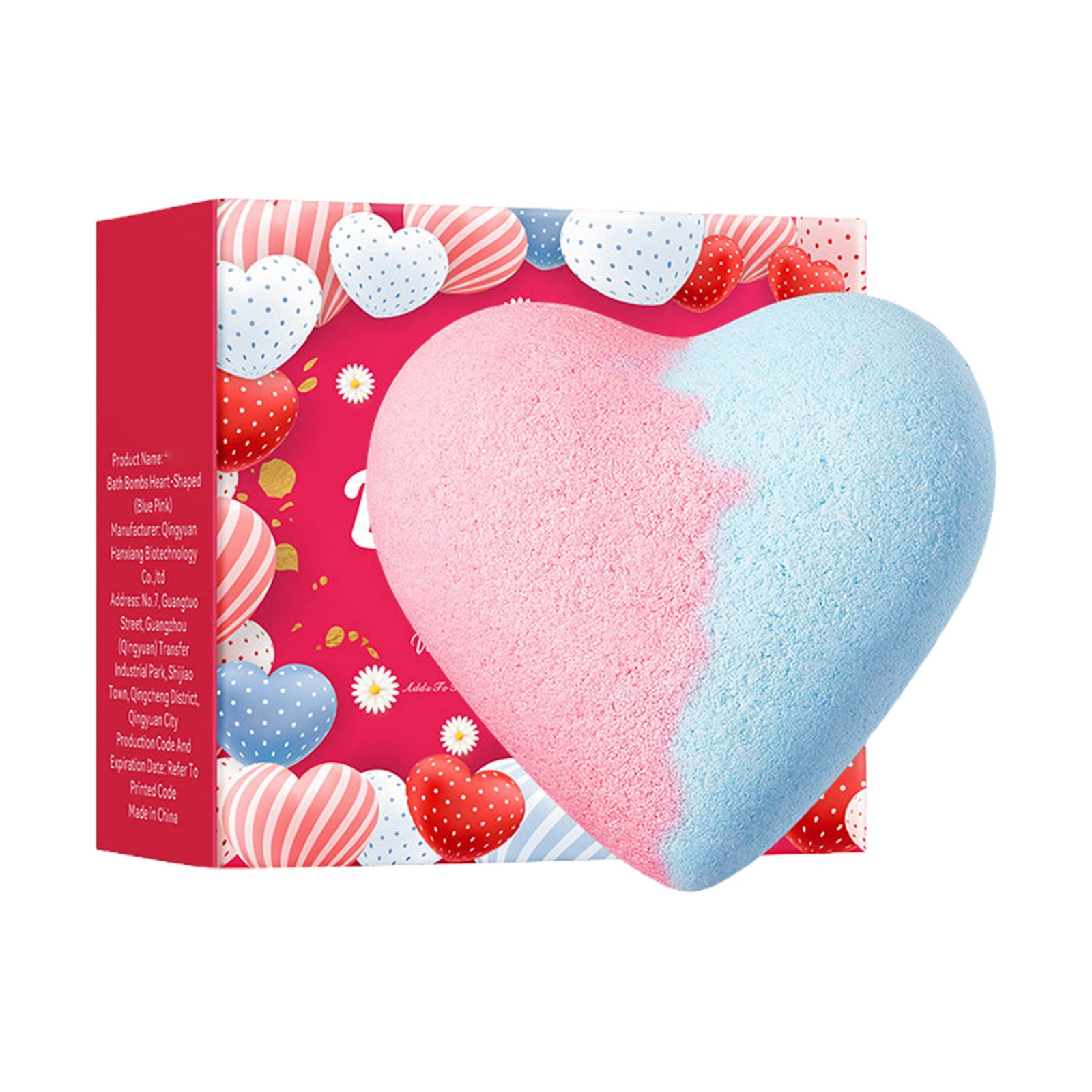 HHBEAUTY Valentine's Day Heart Shaped Bath Bomb Deeping Clean Body