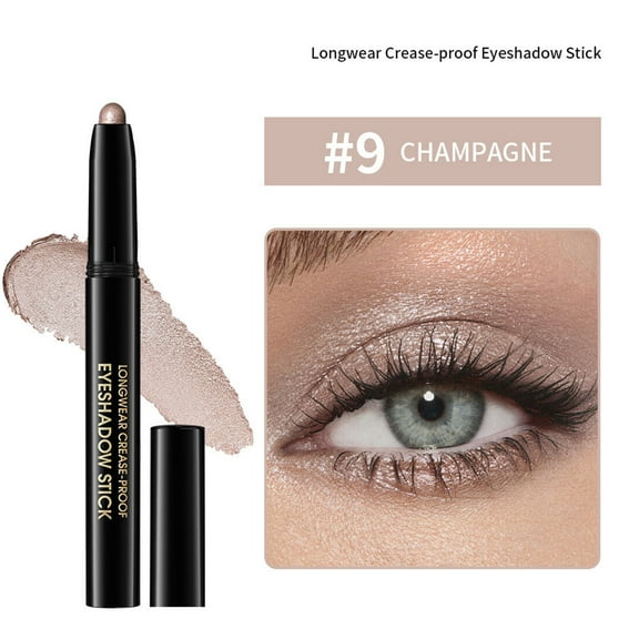 HHBEAUTY Waterproof Eyeshadow Stick, Cream Eye Shadow Stick, Long-Lasting, Crease-Proof, Cream to Powder Buildable & Blendable Eye Shadow Pencils Crayon, Vegan & Cruelty-Free