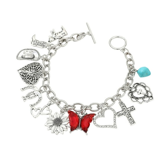 HHBEAUTY Wizardry Themed Handmade Charm Bracelet Set – Adjustable Jewelry, Crucifix and More Medal Pendants Birthday Gift for Men Women