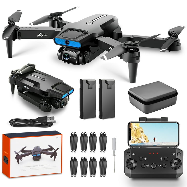 HHD A6 Pro GPS Drone for Beginners with 2K Camera 2.4G Wifi Live Transmission 40 Minutes Flight Time