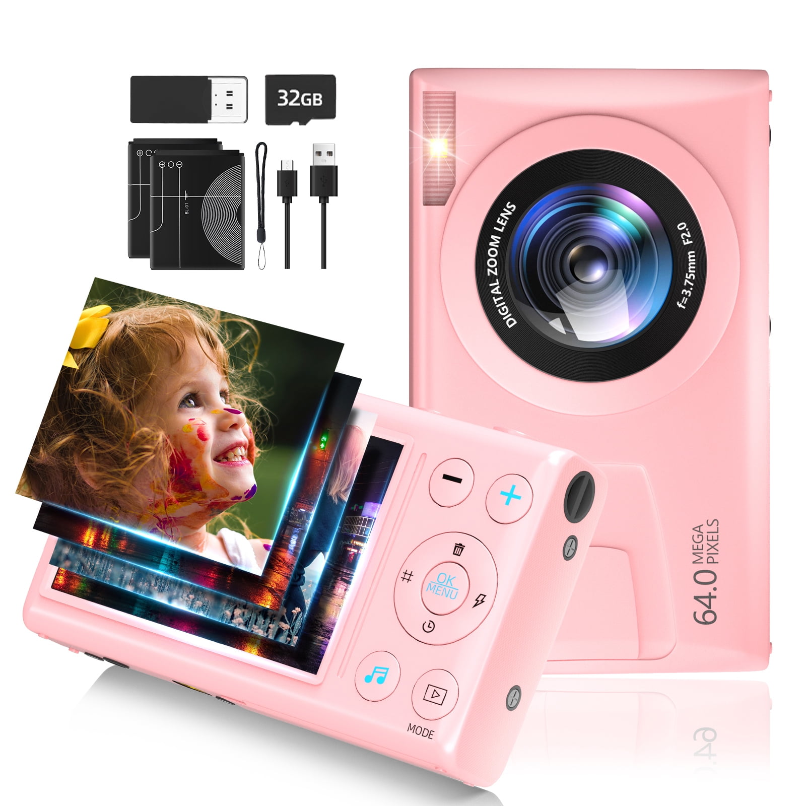 ファッション通販 64MP Camera Digital HHD 4K Photography for Camera Vlogging デジタルカメラ