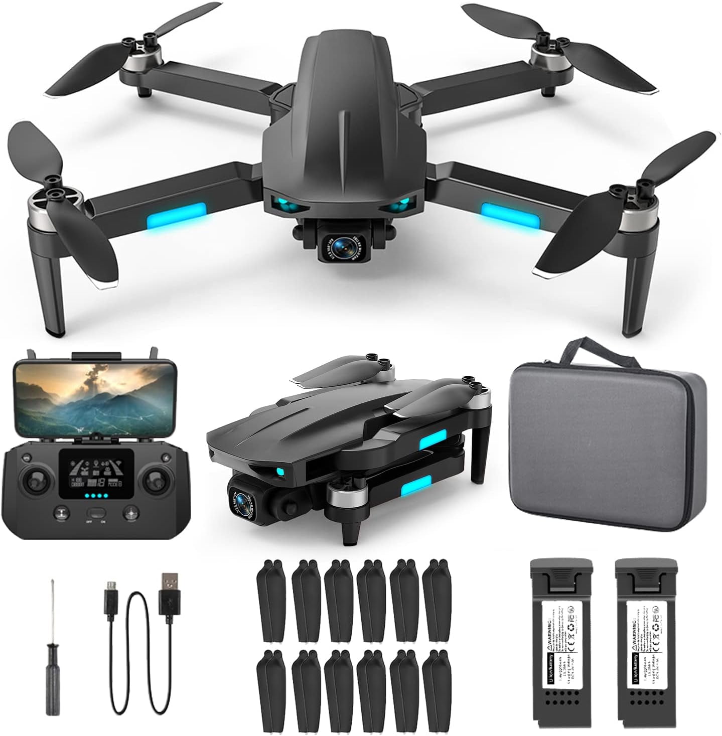  DJI Air 3 Fly More Combo with DJI RC 2 Controller Drone with 4K  HDR, 46-Min Max Flight Time, 48MP CP.MA.00000693.01 Bundle with 128GB  Memory, Landing Pad + More : Toys