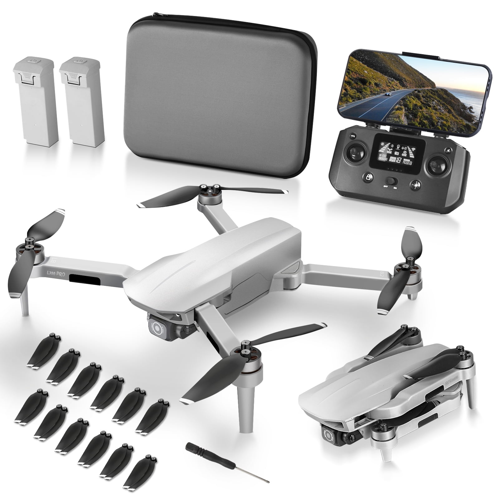 verden strække pouch HHD Drone with 4K Camera for Adults and Beginners, 5G Wifi Transmission, 40  Minutes Flight Time,Grey - Walmart.com