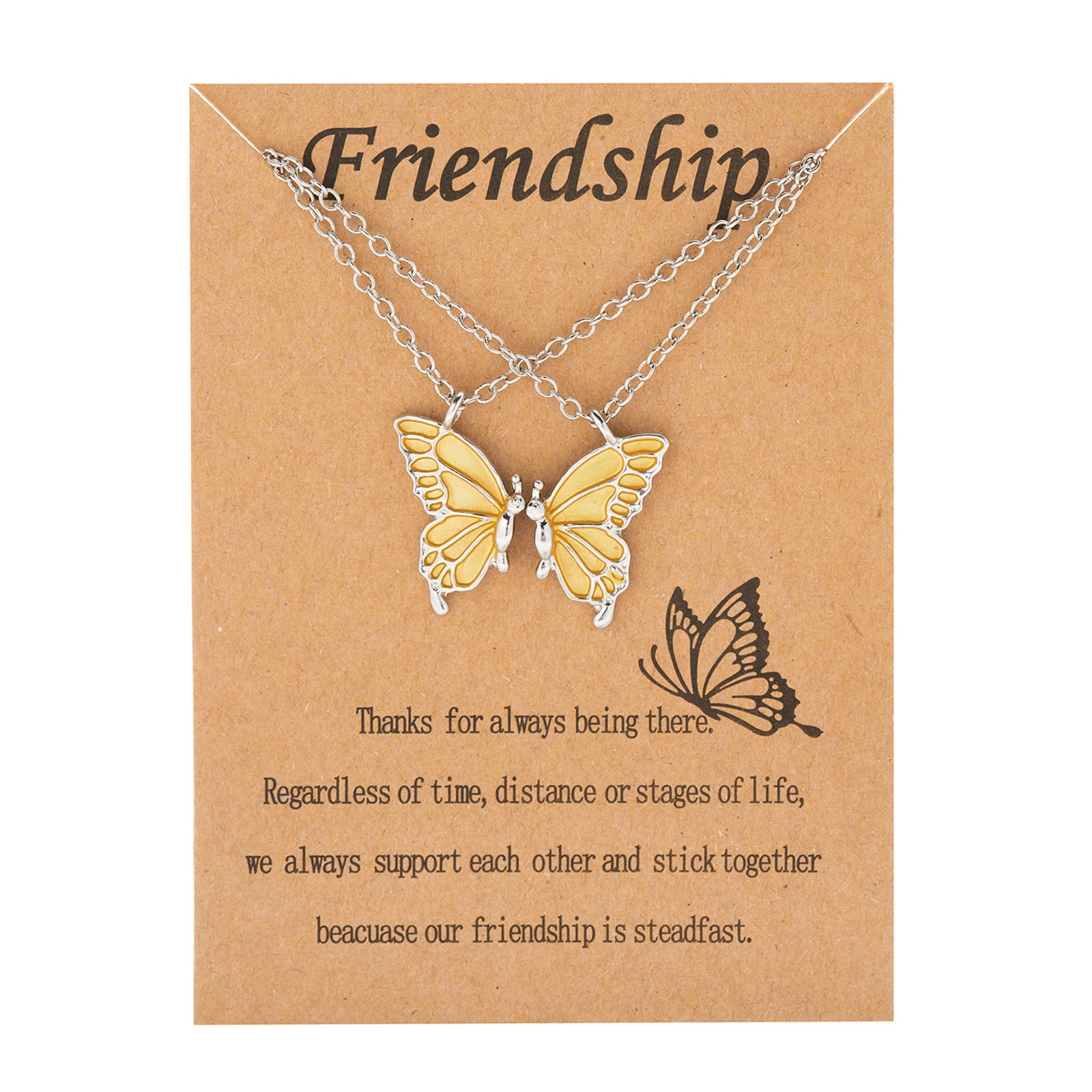 Shiny cheap butterfly necklace