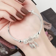 HHEN Push Pull Bracelet Women'S Dreamcatcher Bracelet Personalized Hand Jewelry Silver