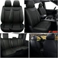 thumbnail image 1 of HHENGYISOUL Car Seat Covers 5 Seats for 2009-2021 Ford F150 Truck Waterproof PU Leather Front+Rear Full Set Cushion, Black, 1 of 4