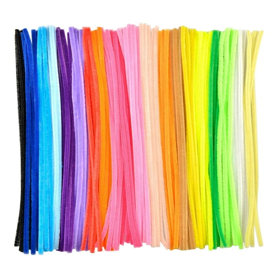 HHGBAD 100-Piece Chenille Stems Craft Kit, 12 Inch Bendable Pipe Cleaners for DIY Flower Making, Art Supplies for Creative Projects and Home Decor