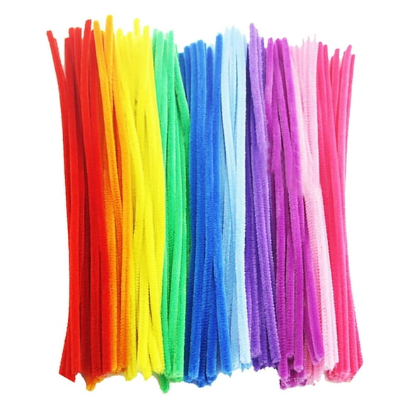 HHGBAD 100-Piece Chenille Stems Craft Kit, 12 Inch Bendable Pipe Cleaners for DIY Flower Making, Art Supplies for Creative Projects and Home Decor