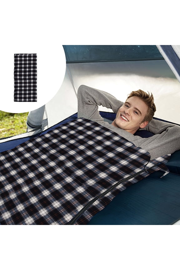 3-Season Camping Sleeping Bag - Warm Weather, Adult Sized, Durable Polyester with Reverse Zipper