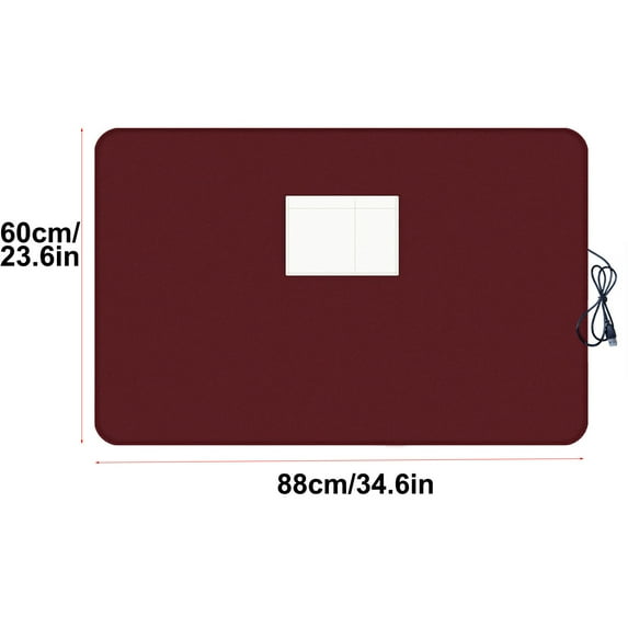 HHGBAD 5V USB Heated Blanket, Portable Car Heating Blanket, Energy-Saving Winter Warmer, Fast Heating for Road Trips, Camping, Office Use, Safe and Soft Polyester Cover