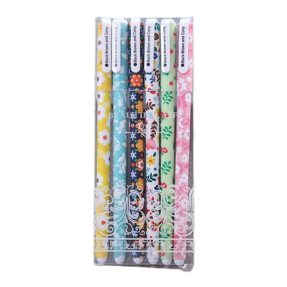 HHGBAD 6 Pack Fine Point Pens, 0.5oz Writing Pens, Bright Colors, Ideal for Notes, Journals, Office Supplies, Perfect for Art Projects, Work, Gift Ideas