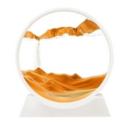 HHGBAD 7in Moving Sand Art Picture, Glass Hourglass, Natural Flowing Grit, Relaxing Home Decor, Unique Visual Experience, Stress Relief for Office or Living Room