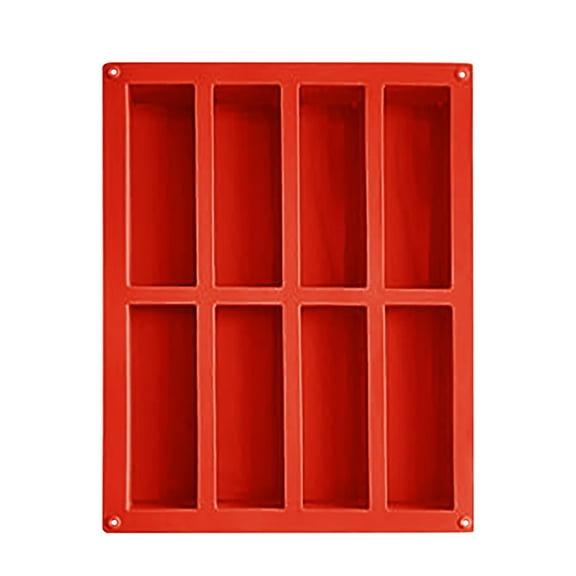 HHGBAD 8-Cavity Silicone Mould, Non-Stick Flexible Baking Tray, Suitable for Chocolate Truffles, Nutrition Bars, Cereal Energy Bars, Oven and Microwave Safe, Easy Release