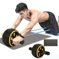 thumbnail image 1 of HHGBAD Abdominal Muscle Wheel Roller - Core Strengthener Exercise Equipment with Foam Grip & Knee Pad for Home Workouts, 1 of 6