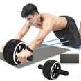 thumbnail image 1 of HHGBAD Abdominal Muscle Wheel Roller - Core Strengthener Exercise Equipment with Foam Grip & Knee Pad for Home Workouts, 1 of 6