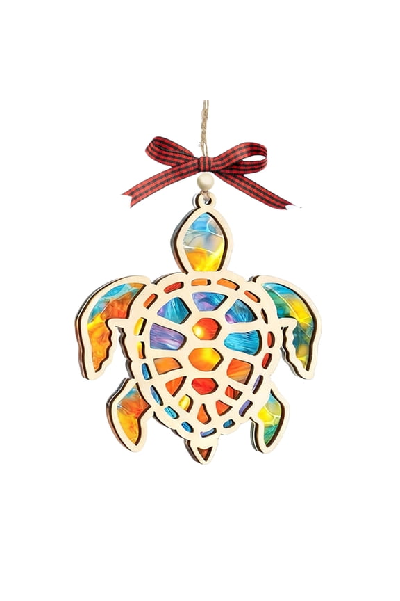 Acrylic Keychain Ornament, Unique Turtle Design, Inspirational Story Card, Decorative Accents for Christmas Tree, Gift Idea for Women, Stylish Home Decor