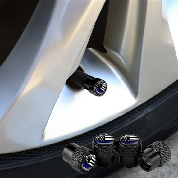 HHGBAD Aluminum Alloy Wheel Caps | Tire Protection | Stylish Stripe Design | Universal Fit