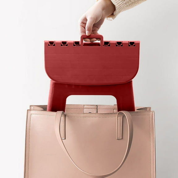 HHGBAD Compact Folding Stool,Indoor/Outdoor Use,Durable Plastic with Safe Rounded Edges,Space-Saving & Lightweight Design,Multi-Color