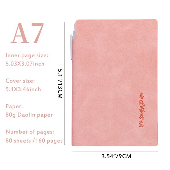 HHGBAD Compact Notebook with Pen, Stylish Cover, Convenient for Notetaking, Ideal for Managing Tasks and Plans, Perfect for Professionals and Daily Use, Pink
