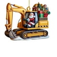thumbnail image 1 of HHGBAD Construction Truck Christmas Decorations, 2D Acrylic Ornament, Holiday Home Decor, Festive Vehicle Hanging Accessory, Unique Gift for Building Enthusiasts, 1 of 5