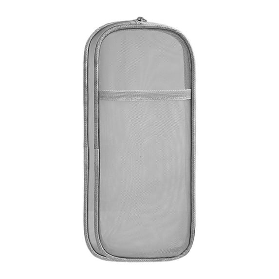 HHGBAD Double-layer Mesh Pencil Case, Large Capacity, Transparent Storage Bag, Durable Zipper Design, Portable Organizer for Stationery Supplies, Ideal for Home, Office