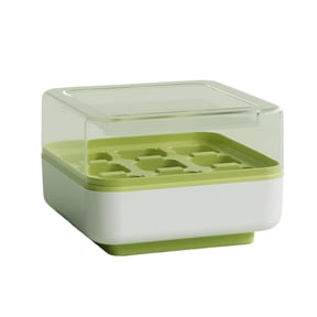 HHGBAD Effortless Ice Release, 9 Grids Ice Cubes Tray, Durable and Compact Design, Perfect for Home, Parties, and Daily Drinks, Ideal for Cocktail Enthusiasts and Home Entertainers, Green