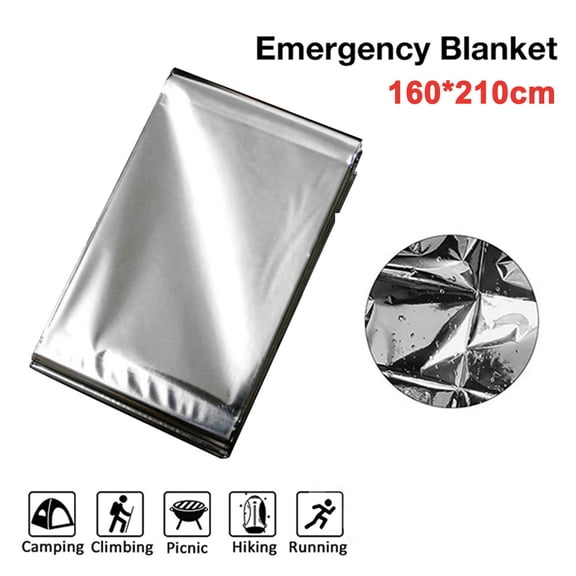 HHGBAD Emergency Survival Blanket - Thermal Insulation, Lightweight, Reflective for Rescue, Versatile First Aid Tool for Outdoor Adventures, Travel, and Disasters, 63×82.7in