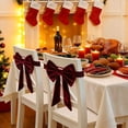 thumbnail image 1 of HHGBAD Festive Christmas Red Bow Chair Covers, Decorative Chair Straps for Holiday Decor, Easy to Use Elegance for Parties, Perfect for Event Styling, 4 Pcs, 1 of 7