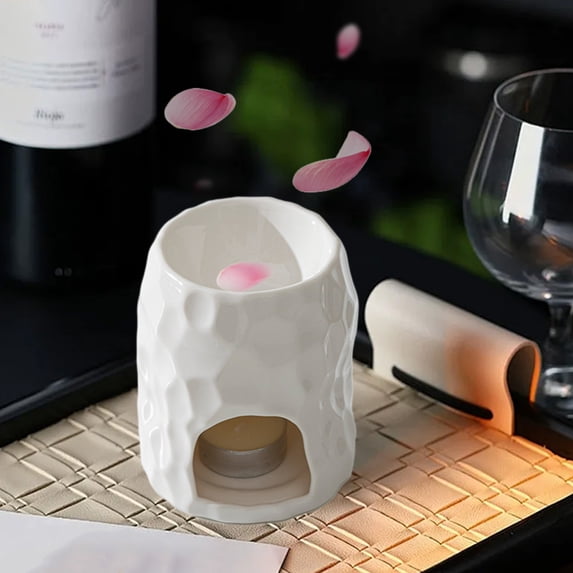 HHGBAD Hand Kneaded Ceramic Aromatherapy Lamp, Vintage Home Decor Essential Oil Candle Warmer, Indoor Aromatic Candles for Bedroom and Living Space