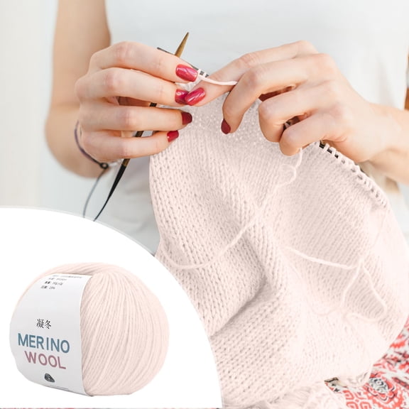 HHGBAD Hand-Woven Merino Wool Yarn - Soft & Warm, Medium Coarse, Perfect for Scarves, Hats, Overcoats - 9cmx9cmx6cm Skein, 2.0mm Diameter