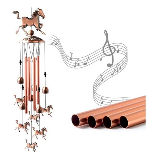HHGBAD Handmade Copper Wind Chimes - Unique Design, Beautiful Melody, Sunlight Reflecting, Home Decoration, Emotional Memory Keepsake