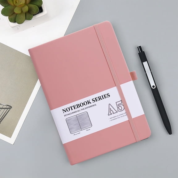 HHGBAD Hardcover Notebook with Inner Pockets, 200 Pages of Thick College-Ruled Paper for Journaling, Note-Taking, and Planning