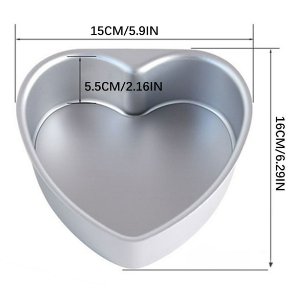 HHGBAD Heart Shaped Cake Mould, Live Bottom Chiffon Baking Pan, Durable Aluminum Alloy, Perfect for Valentine's Day, Birthdays, Easy to Clean, Home Baking Tool