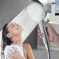 thumbnail image 1 of HHGBAD High Pressure Handheld Shower Head with Filter, ABS Plastic, Large Panel, Easy Installation, for Low Water Pressure and Bathroom Upgrade, 1 of 6