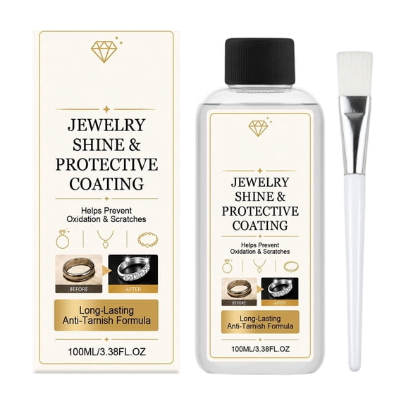 HHGBAD Jewelry Shine Protective Coating, Multi-Metal Jewelry Care, Scratch Oxidation Barrier, Easy Home Application, Long-Lasting Jewelry Protection,Clear