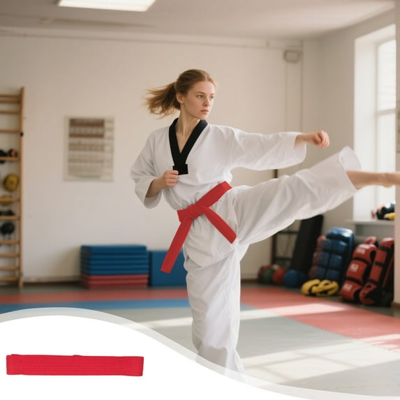 HHGBAD Karate Taekwondo Judo Belt - Handmade Double Layer Cotton Inner Core, Durable, Reinforced End Caps, Various Grades Available